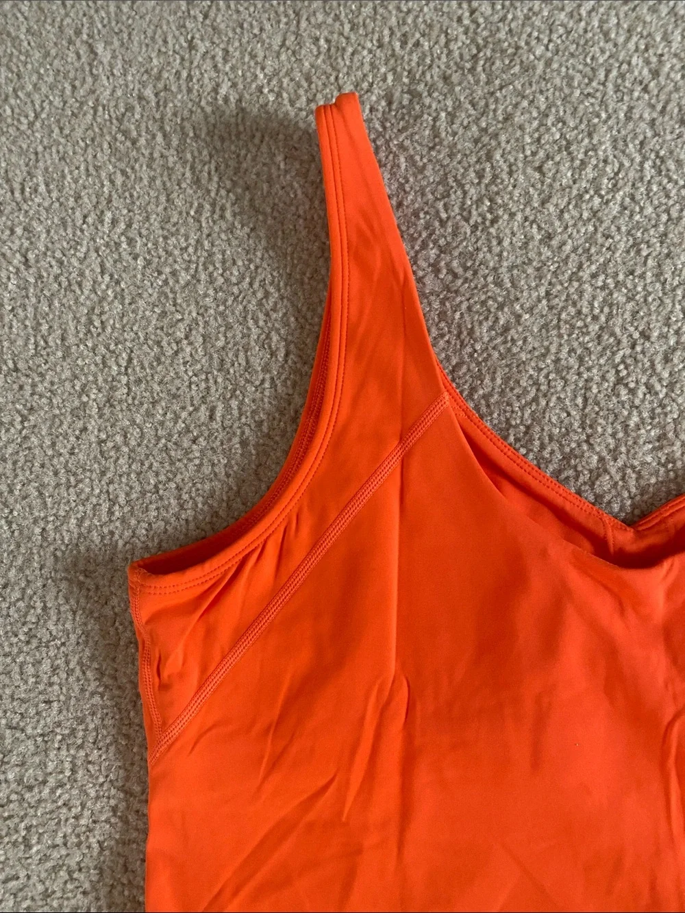 XLARGE.   SOFTLY ZERO PLUSH ORANGE YOGA CROP TANK TOP - Picture 3 of 7